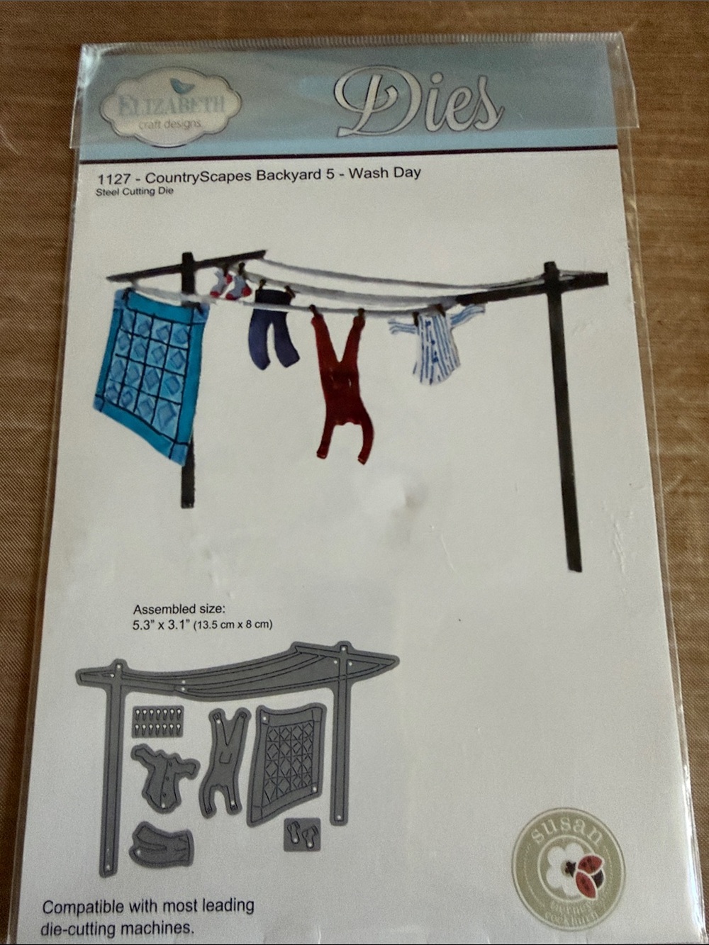Elizabeth Craft Designs “CountryScapes Backyard 5 -Wash Day” die set